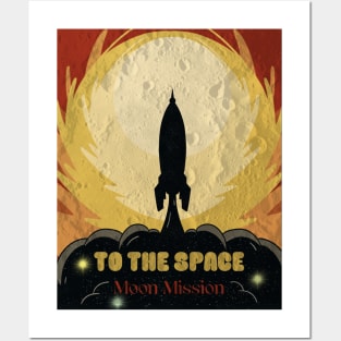 Space Plane Go to the Moon Posters and Art